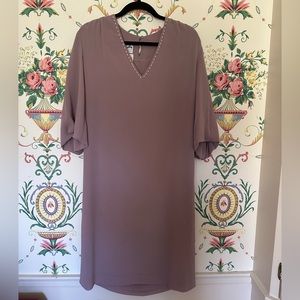 Vintage Mr Blackwell Design v neck beaded dress